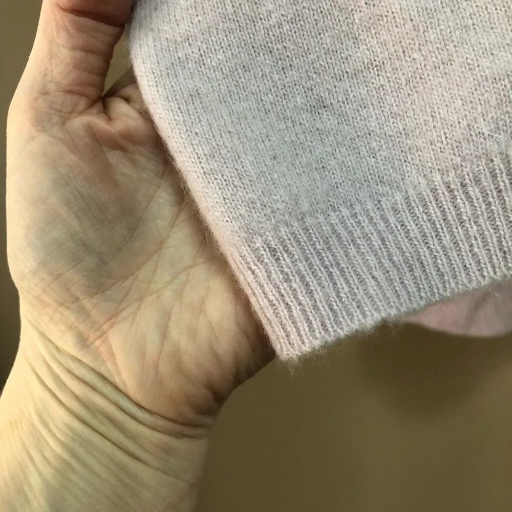 Vintage Lambswool and Angora Rabbit Cowl Neck (L)